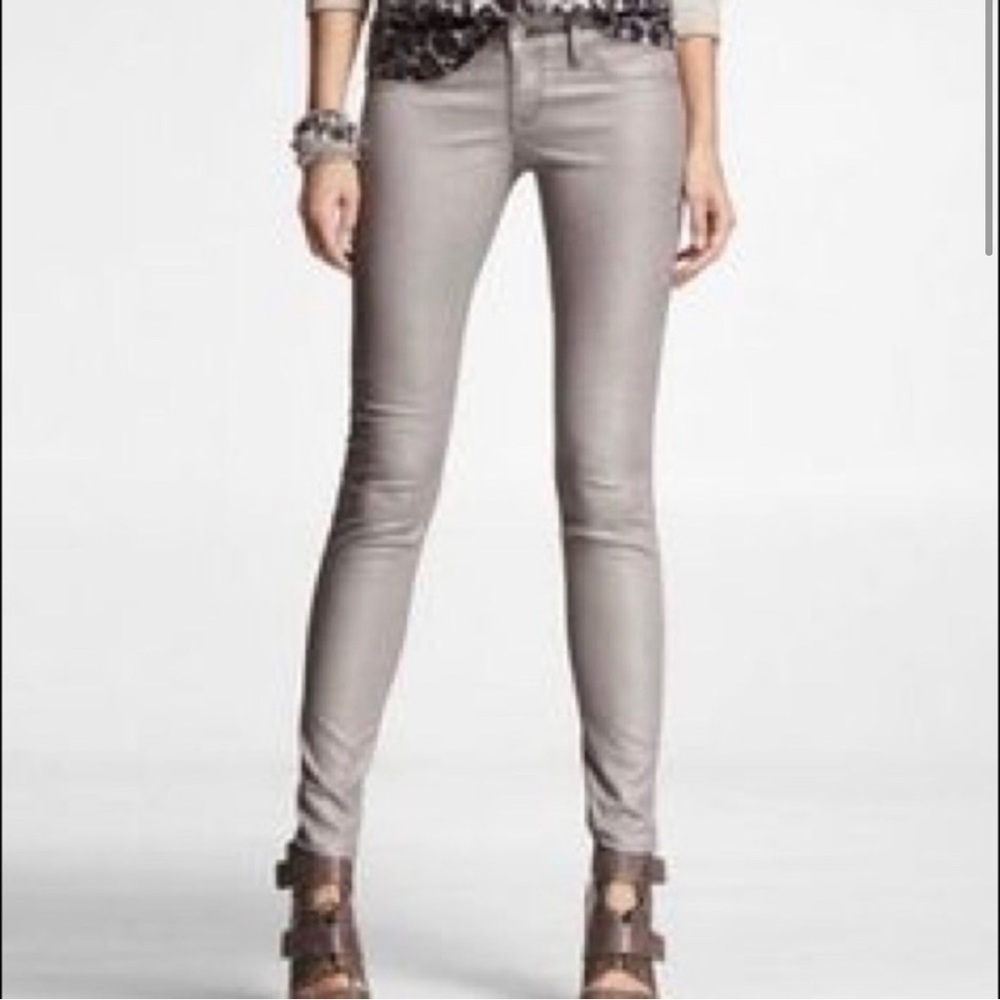 Express  grey metallic jeans